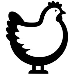 Silhouette of a hen