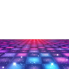 Colorful dance floor with on transparent background
