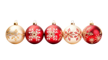 Elegant Christmas Ornament Decorations for Festive Season on transparent background	