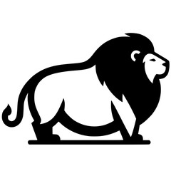 Cute lion silhouette