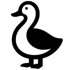Duck logo silhouette