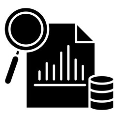 big data analytics icon	 glyph