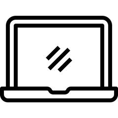 A Sleek Laptop Displaying A Minimalist Logo Representing Creativity And Modern Design With Clean Lines And Bold Simplicity