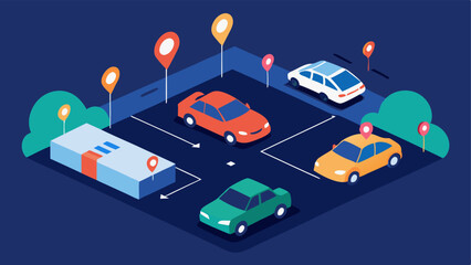 Smart Parking Solutions A digital map showing available parking spaces in realtime with cars guided by an AI app to the nearest open space to reduce congestion.