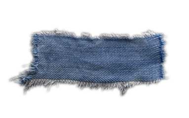  jeans. a frayed and torn piece of denim rag