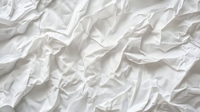 Wrinkled White Material Texture