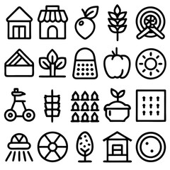 ecology icons set