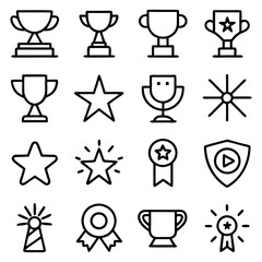 set of award icons