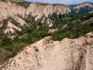 Aerial view of historical town of Melnik, Bulgaria