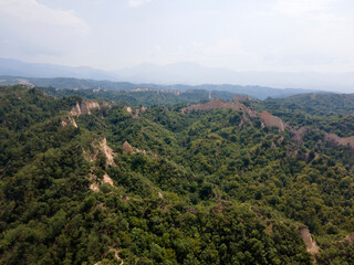 Naklejka premium Aerial view of historical town of Melnik, Bulgaria