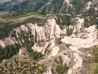 Aerial view of historical town of Melnik, Bulgaria