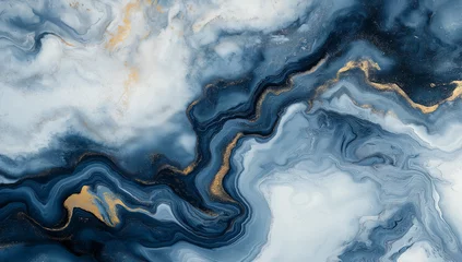 Abstract background with a blue and gray marble texture featuring swirling patterns