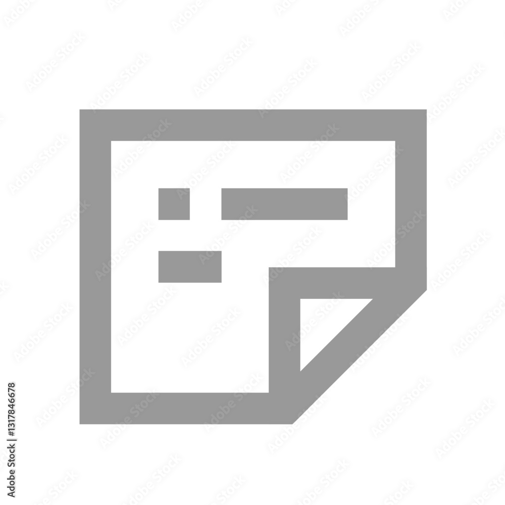 Poster a simple grey notepad icon representing a to-do list or note-taking, conveying organization and effi
