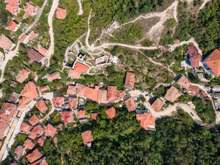Aerial view of historical town of Melnik, Bulgaria