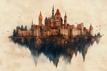 Fototapeta premium Historic Castle Reflection