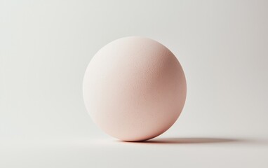 Fototapeta premium Light Pink Sphere on White Background