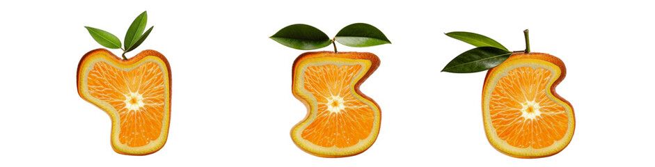 Citrus numbers 4, 5, 6 – letters in the form of orange slices for creative projects.