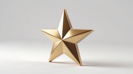 Golden Star Sculpture: Shiny, Metallic, and Iconic Design for Awards, Decorations, and Celebrat