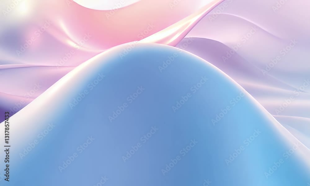 Poster abstract waves background with smooth curves in soft pastel tones gradient colors a modern design fo