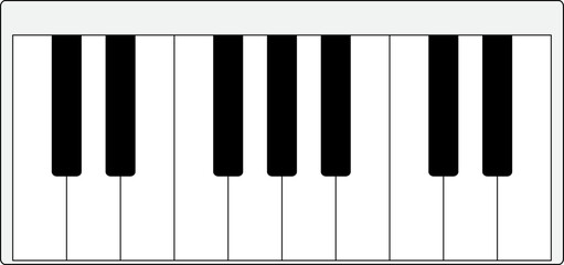 Fototapeta premium an illustration of the keyboard hand 건반 손자리 일러스트
