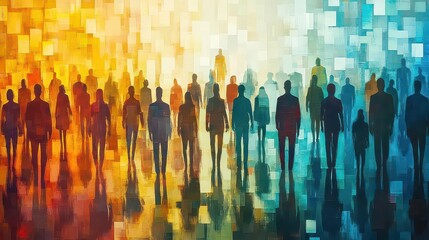 Human Mosaic Forming a Majestic Church Silhouette in a Creative Fusion of Architecture and Community Spirit