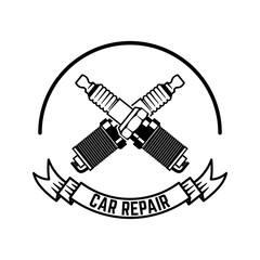 car service labels. Set of design elements in vector