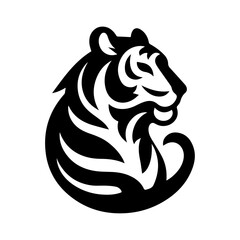 tiger logo black and white