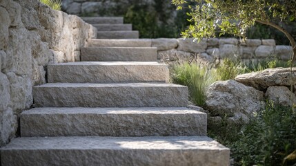 Stone Steps in a Garden
