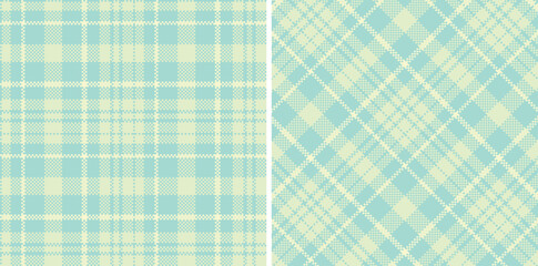 Modern Rich Pale Aqua Seamless Madras Plaid Textile Design