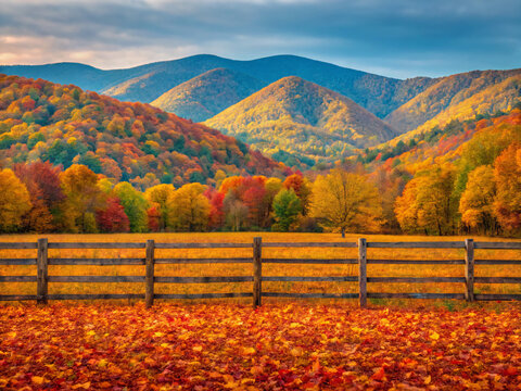 autumn in the mountains. autumn, fall, landscape, forest, nature, mountain, tree, trees, sky, yellow, foliage, red, orange, green, season, mountains, color, leaves, outdoors, colorful, hill, leaf, bea
