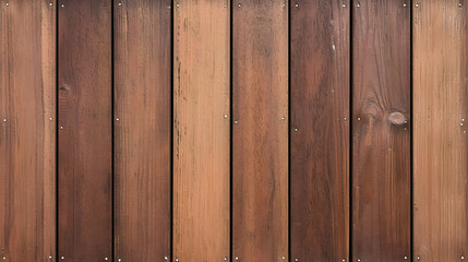 Fototapeta premium Vertical Wooden Plank Texture Featuring Varied Brown Tones And Visible Grain Showing Rustic Surface Details