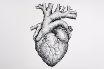 Anatomical Heart Drawing