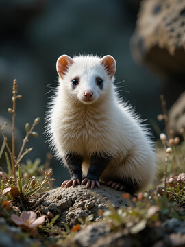 Ermine, Ermellino , (Mustela erminea) Banner