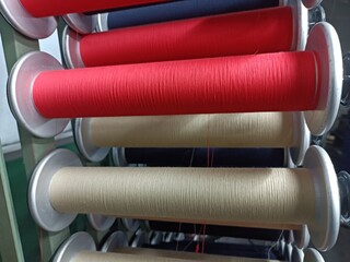 colorful spools of thread