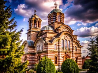 Fototapeta premium Serbian Orthodox Church, North Mitrovica, Kosovo - High-Resolution Stock Photo