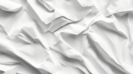 Wrinkled White Fabric Texture