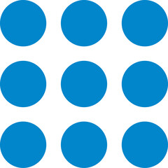 Gride circle fill menu icon