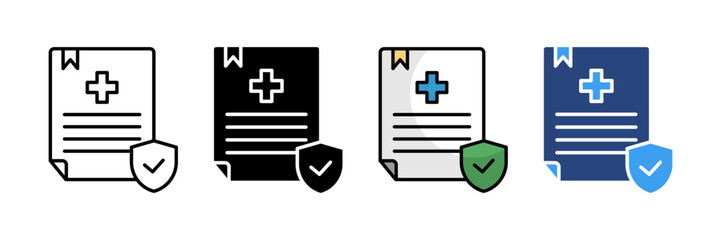 Obraz premium Medical Insurance Icon Set Multiple Style Collection