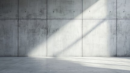 Concrete room with light and shadow