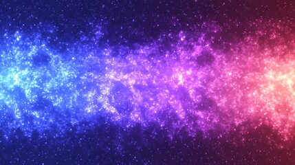 Obraz premium A vibrant and colorful depiction of a cosmic nebula field