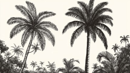 Retro Hand-Drawn Tropical Summer Seamless Pattern – Traditional Indian Tapestry Style Background