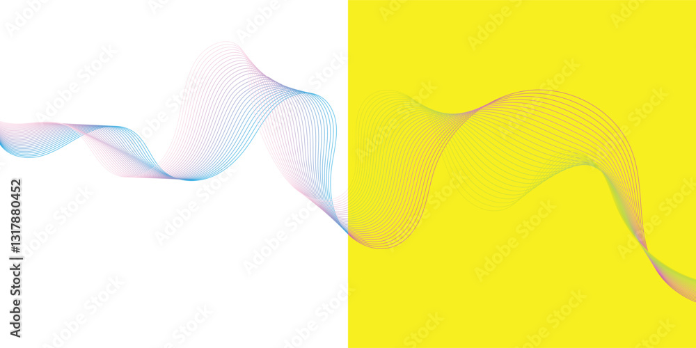 Poster wave flowing liquid line abstract background. black and white vector design 3d lines in perspective,