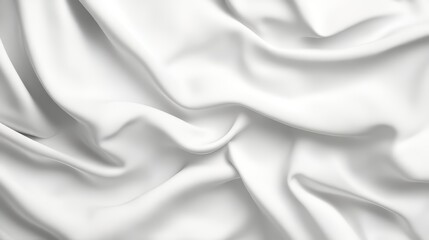 Obraz premium White fabric with flowing, wavy texture