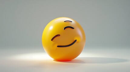A winking emoji with one eye closed and a playful smirk, positioned neatly on a bright white background. Its smooth, rounded shape enhances its lifelike appearance.