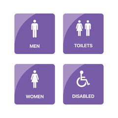 Toilet Signs Set of 4
