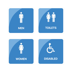 Toilet Signs Set of 4