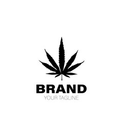 Marijuanas Logo. Marijuanas Logo Design. Marijuanas Logo Brand. Marijuanas Logo Vector Design Isolated on White Background
