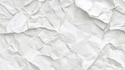 Obraz premium Crumpled white paper texture background