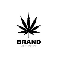 Marijuanas Logo. Marijuanas Logo Design. Marijuanas Logo Brand. Marijuanas Logo Vector Design Isolated on White Background