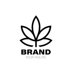 Marijuanas Logo. Marijuanas Logo Design. Marijuanas Logo Brand. Marijuanas Logo Vector Design Isolated on White Background